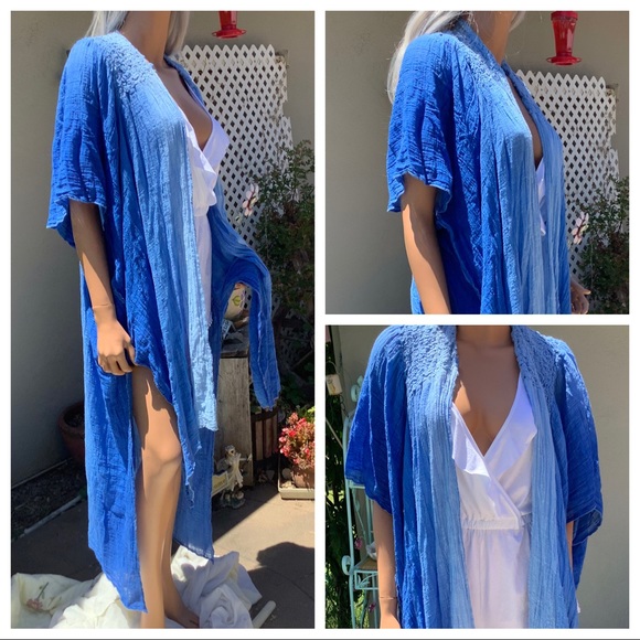 S/M πHP NWT Free People BoHo Chic Ombre Kimono Duster - Picture 8 of 16